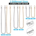 thumbnail image 6 of Pack of 6 Gold Bag Chains, 30/60/120 cm Metal Bags Chain Silver and Gold, Chain Carry Strap for Handbag with Twist Clasps, Bag Chain Shoulder Strap for Handbags, Shoulder Bags, 6 of 6