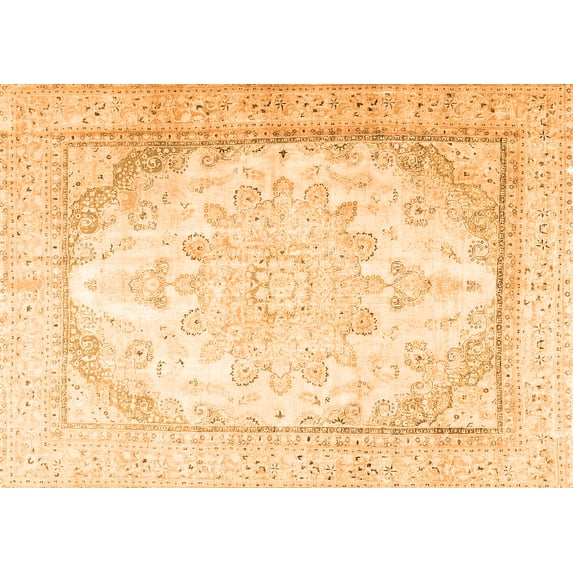 Ahgly Company Indoor Rectangle Persian Orange Traditional Area Rugs, 7' x 10'