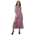 thumbnail image 1 of Moomaya Rayon Printed Halter Neck Dress Womens Front Slit Long Maxi Party Dress, 1 of 1
