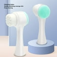 thumbnail image 7 of 2 in 1 Face Brush Double Sided Facial Cleansing Brush Silicone Cleansing Side and Soft Bristles Washing Face Cleansing and Exfoliating Scrubber to Massage and Scrub Your Skin (White and Blue), 7 of 7