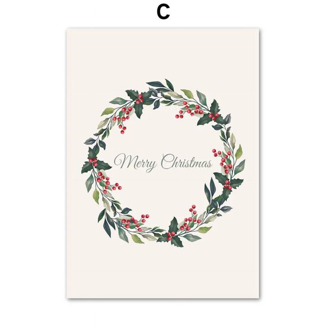 Juego de pared de galería de Navidad, carteles de invierno de trineo de Casa de coche rojo, arte de pared, impresiones en lienzo, imágenes, decoración del hogar de vacaciones