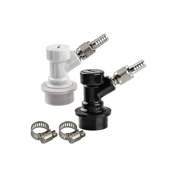Matsuzay Bloqueo de bola de barril 1 par de accesorios de barril Conector de accesorios de barril de bloqueo de bola de plástico con abrazaderas Kits de equipo de elaboración de vino Matsuzay HA015779-00