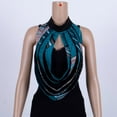 thumbnail image 2 of XIAOHUAGUA African Multi-Layered Rope Necklace Ankara Jewelry African Print Multistrand Necklace Africa Wax Necklaces, 2 of 4