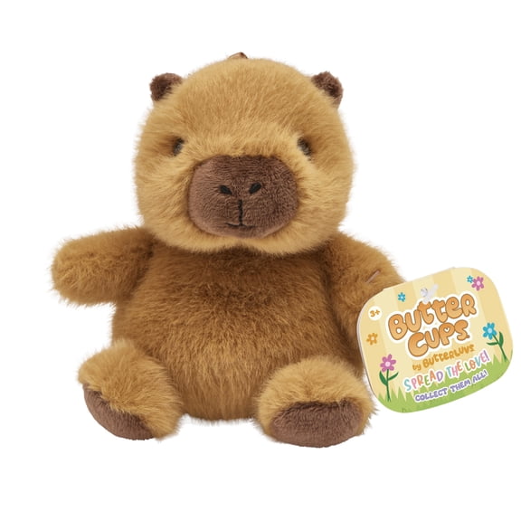 Buttercups Capybara Plush Toy 4.5 inch – Small Stuffed Animal for Kids, Cute Soft Brown Capybara, Mini Collectible Plush Gift