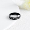 thumbnail image 1 of Anillo de pareja de acero de titanio negro con corona de reina Anillo de pareja, 1 of 6