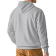 thumbnail image 6 of bbymog Men's Hoodies Plus Size Solid Color Pullover Tops Casual Comfy Long Sleeve Hooded Sweatshirts with Drawstring Gray B S, 6 of 6