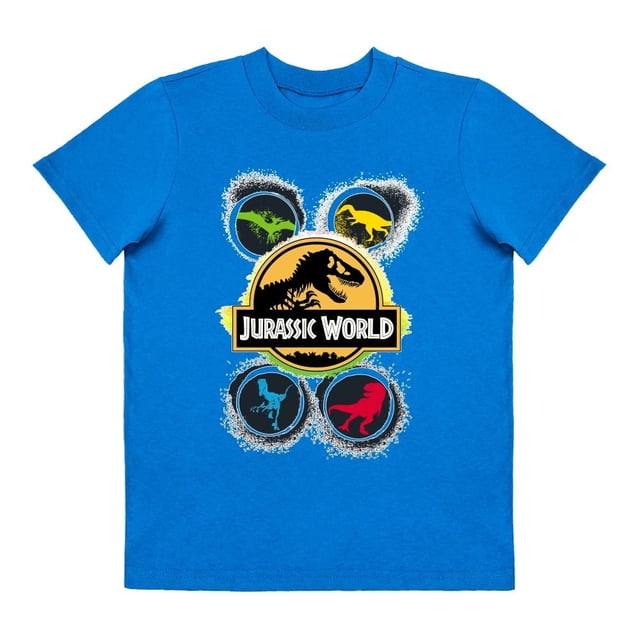 Playera Para Niño Jurassic World Jurassic World Cuello Redondo Manga Corta Talla 8 Azul Rey