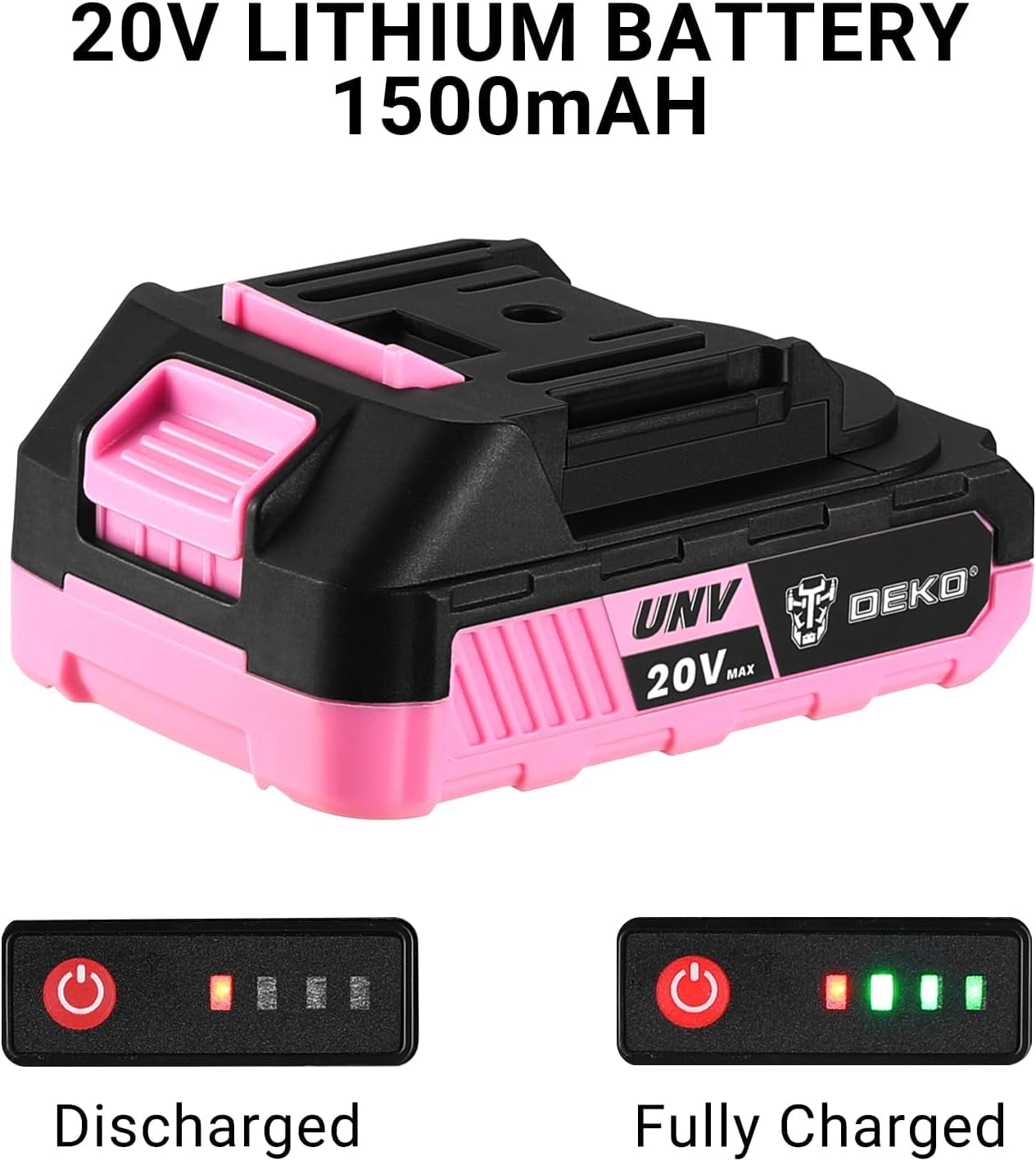 Power Drill Cordless: Pink Cordless Drill 20V Electric Power Drill Set Tool for Women