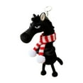 thumbnail image 2 of ERTZAE 20Cm Plush Horse Keychain With Knit Scarf,Fabric Animal Bag Charm,Backpack/Purse Key Decor Accessory,Playful Daily Cute Plush Charm,Whimsical Functional Gifts For Animal Lovers Black, 2 of 5