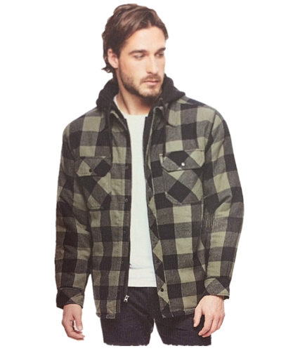 Hooded Flannel Jacket (Ivy Green 