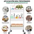 thumbnail image 2 of Carro de almacenaje met&aacute;lico de 3 Niveles, Organizador de almacenaje Multifuncional, Carro de almacenaje con Ruedas para Dormitorio, sal&oacute;n, Cocina, ba&ntilde;o, Oficina&#, 2 of 6