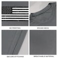 thumbnail image 4 of Coolnut Men's T Shirt Odor Protection Short, Distressed Black And White American Flag Mens Short Sleeve Tees, Grey Crew-Neck Casual Tee Shirts, XL, 4 of 6