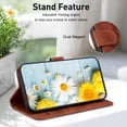 thumbnail image 4 of PU Leather Wallet Case with Card Holder & Kickstand for iPhone 14 Plus, 11/12/13/14 Pro Max, iPhone 6 7 8, Shockproof Protective Flip Folio Phone Cover, 4 of 11