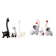 thumbnail image 1 of Figuras Modernas De Cerámica De Familia De Jirafas Y Elefantes, Estatuas Creativas De Animales Para Escritorio, Oficina, Estantería, Dormitorio, Sala De Estar, Decoración Central., 1 of 8