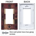 thumbnail image 3 of Yayeee Rocker Switch Wall Plate 3-Gang 6.5"x4.6" Home Decorative Outlet Cover, Star Spangled Squares, 3 of 6