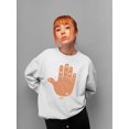 thumbnail image 2 of Astro Palmistry - Zodiac Hand Emoji Art Design Women's Sweatshirt, 2 of 4