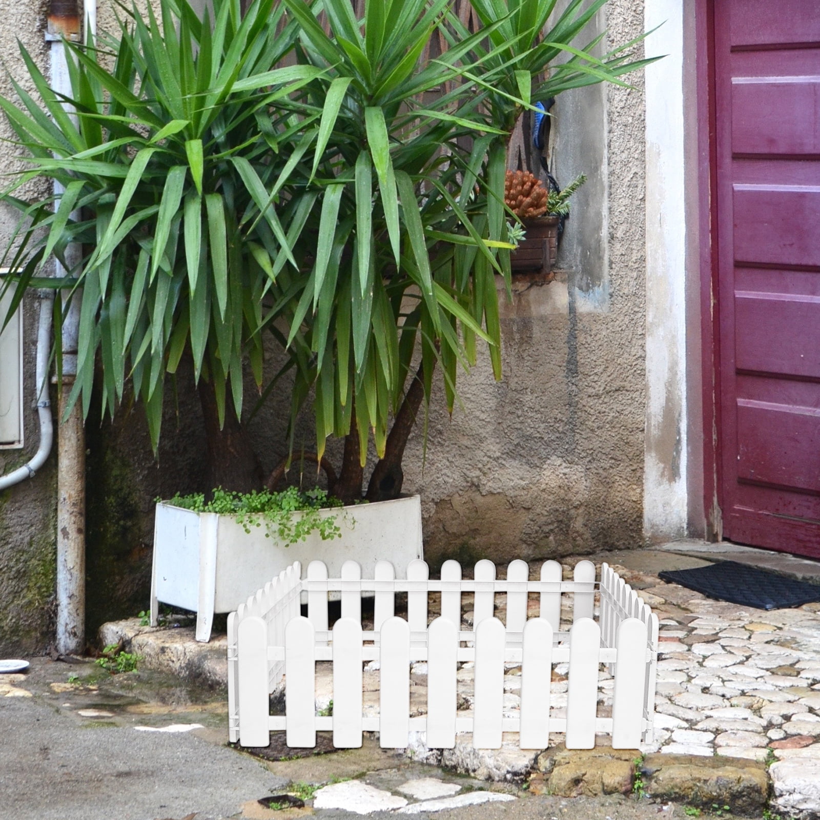16 pcs  Yard Decorative Fence Outside Decorating Fence Chic DIY Fence Garden Crawl
