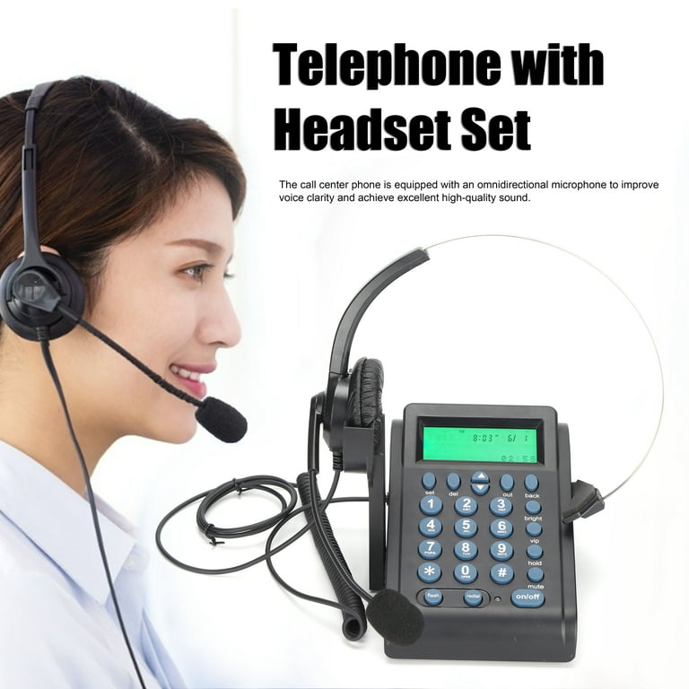 Wireless Headset HT910 Call Center Wired Telephone With Headset