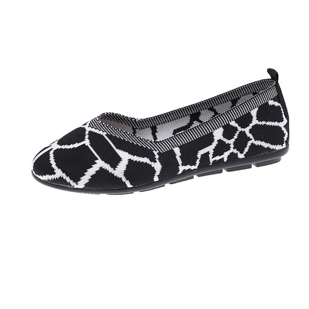 Amzcrzy Zapatos de mujer,Zapatos de mujer,Zapatillas de mujer, Zapatos planos multicolores de punta redonda para mujer, zapatillas suaves e informales Sandalias Mujer Zapatillas De Casa