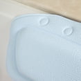 thumbnail image 3 of Inteprter Cojín cómodo de PVC para bañera de cuello con ventosa para almohada de baño de Spa con soporte para cuello y hombros Juegos de accesorios de baño Púrpura, 3 of 6