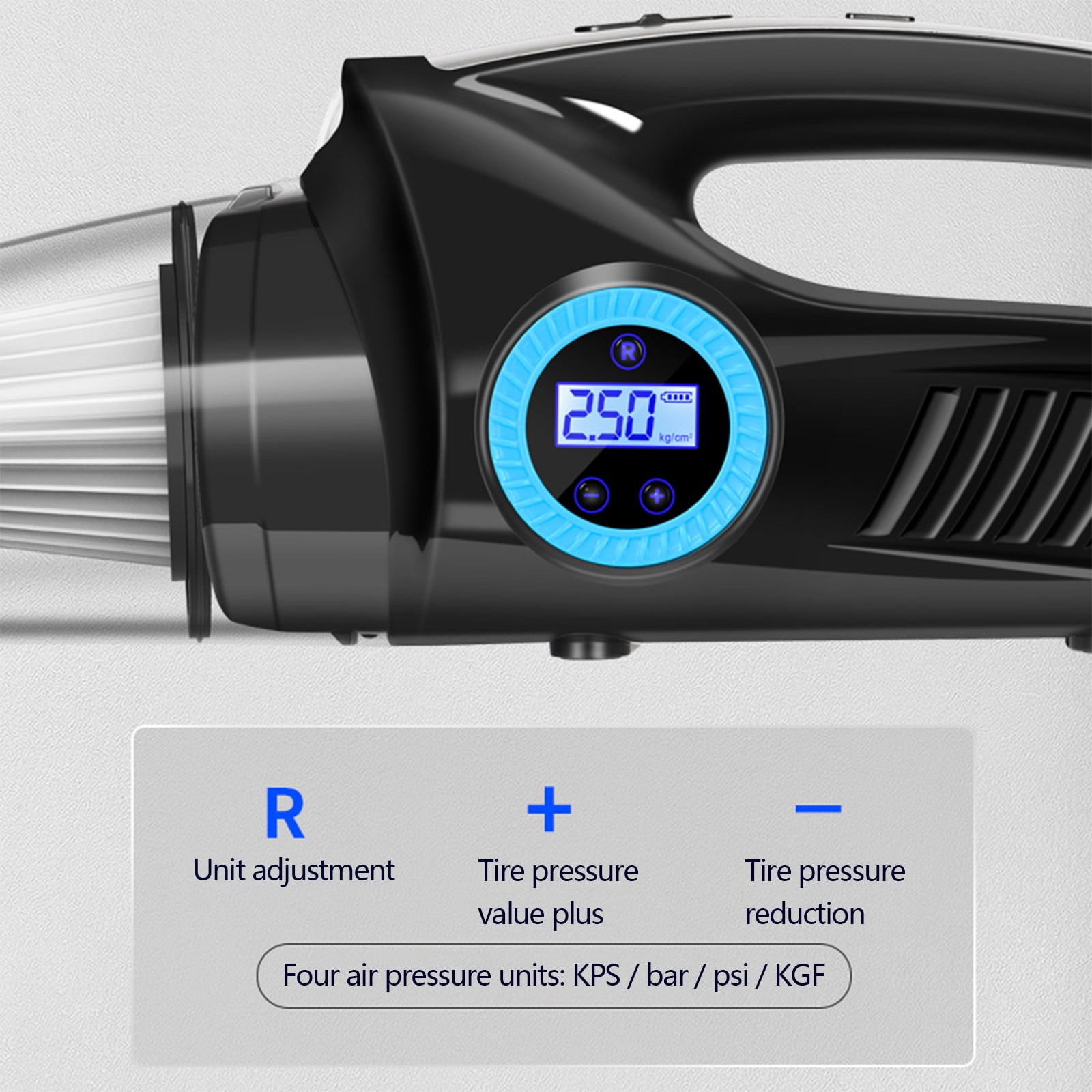 Car Vacuum Cleaner for Car,Portable Handheld Car Vacuum Cleaner,Tire Inflator For Car,12V Air Compressor With Led Light,4 In 1 Portable Vacuum Cleaner With Air Pump