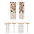 thumbnail image 6 of Fsddascl Orange Teal Fall Pumpkins Blackout Curtains for Bedroom/Living Room, Thermal Insulated Kitchen Curtains, Weeping Botanical Thanksgiving Retro Grommet Darkening Window Treatment 27.5"x39"x2, 6 of 6