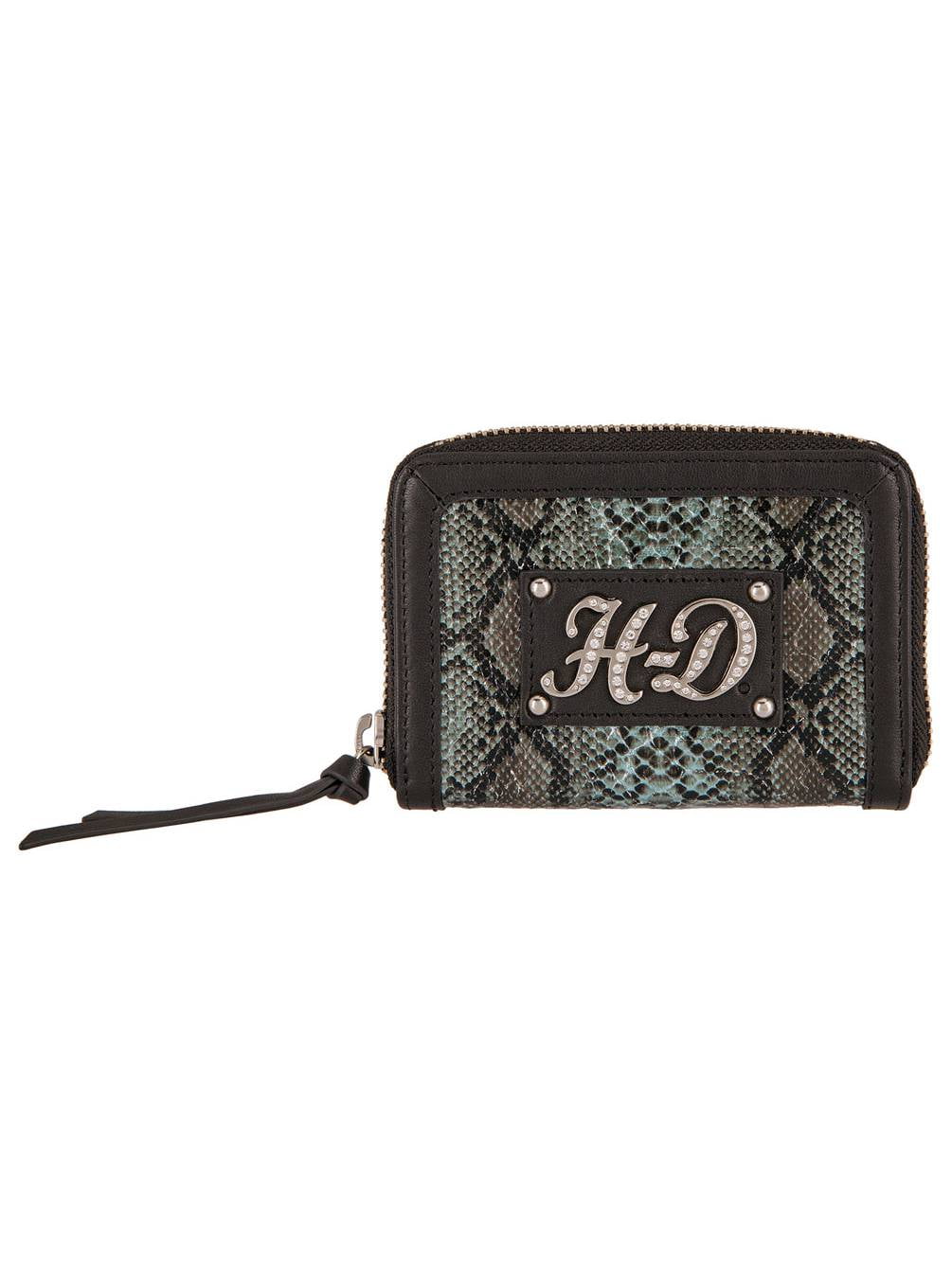 Harley-Davidson Women/'s Willie G Skull Distressed Denim Wristlet WDD5374-BLACK