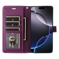 thumbnail image 4 of FOXDOCK Funda tipo Cartera para iPhone 17 Pro Max – Cubierta de Cuero PU con Múltiples Ranuras, Bolsillo para Efectivo y Correa de Muñeca, 4 of 6