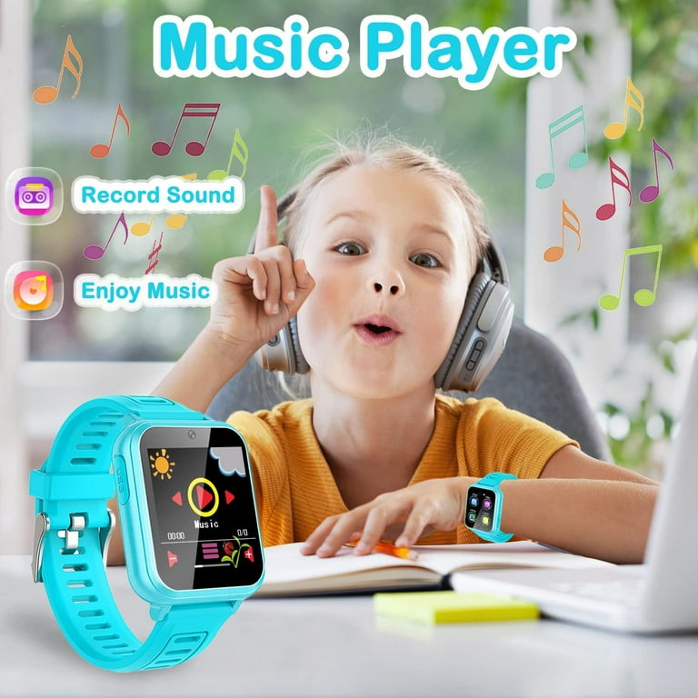 Smart Watch for Kids with 24 Puzzle Games HD Touch Screen Camera Video  Music Player Pedometer Alarm Clock Flashlight 12/24 hr Kids Watches Gift  for