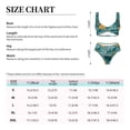 thumbnail image 6 of Wukai Tropical Leaves Women's Bikini Set Two Piece,wimsuit High Waisted V Neck Twist Front Adjustable Spaghetti Straps Bathing Suit-Small, 6 of 7
