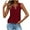 Red, variant on Baberdicy Cutout Sleeveless Tank Top - Women's Summer Casual V-Neck Strappy Blouse, Breathable Going Out Tee with Eyelet Details (Black | L)