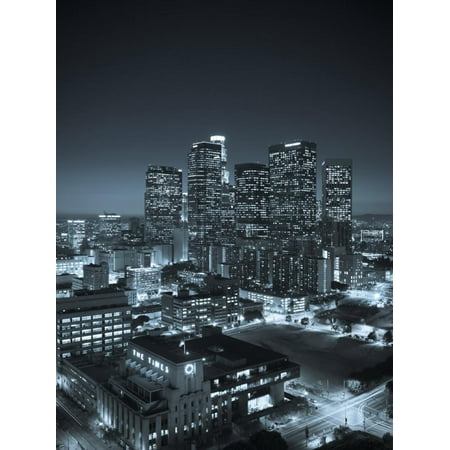 California, Los Angeles, Skyline of Downtown Los Angeles, USA Print Wall Art By Michele