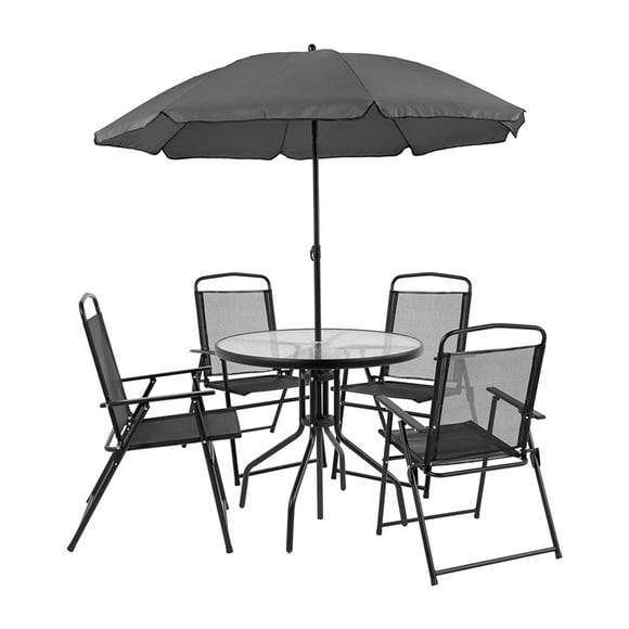 Umbrella Patio Sets, Metal Outdoor Table And Chairs With Umbrella