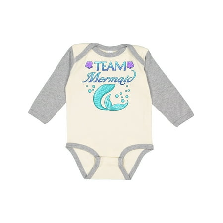 

Inktastic Team Mermaid Gift Baby Boy or Baby Girl Long Sleeve Bodysuit