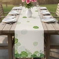 thumbnail image 4 of Tropical Palm Leaves Table Runner 72 Inches, Summer Green Botanical Leaf Plants Bed Runner Dresser Scarves Tabletop for Indoor Outdoor Parties/Ceremony/Banquet, 16" x 72", 4 of 8