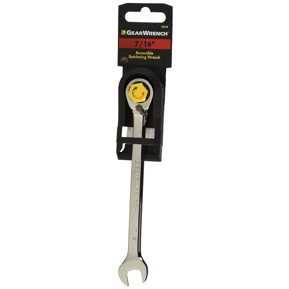 9527 7/16Inch Reversible Combination Ratcheting Wrench, Compact