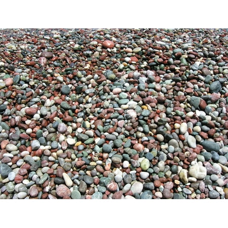 Seaside Rocks - LAMINATED POSTER Seaside Nature Pebbles Rock Texture Beach Poster 24x16 Decal