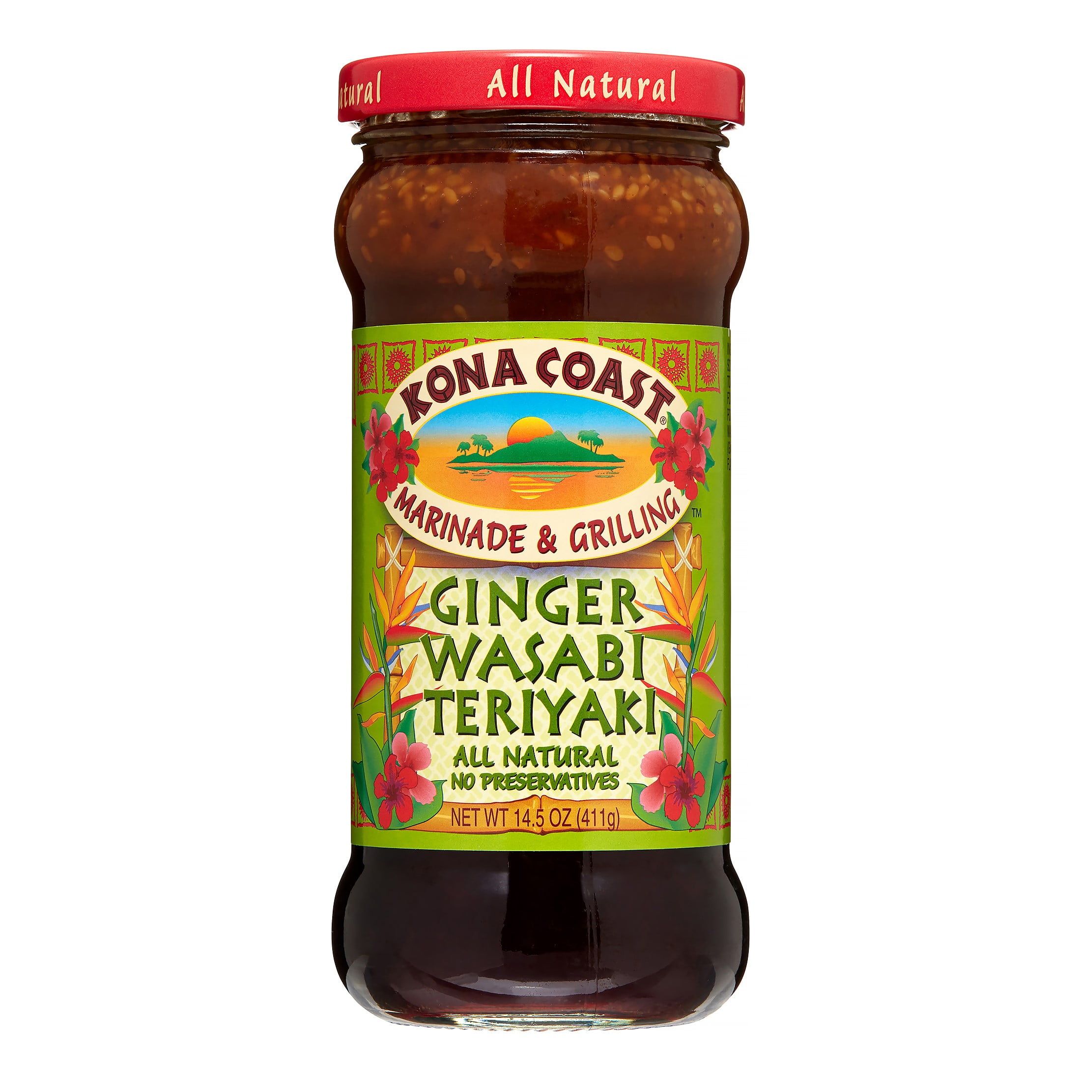 Kona Coast Teriyaki Sauce, Ginger Wasabi, 14.5 Oz