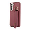 thumbnail image 6 of Decase Phone Case for Samsung Galaxy S22 5G Shockproof Anti-scratch PU Leather Wallet Cover with Stand Card Slot Ring for Samsung Galaxy S22 6.1 inch Women,Winered, 6 of 9