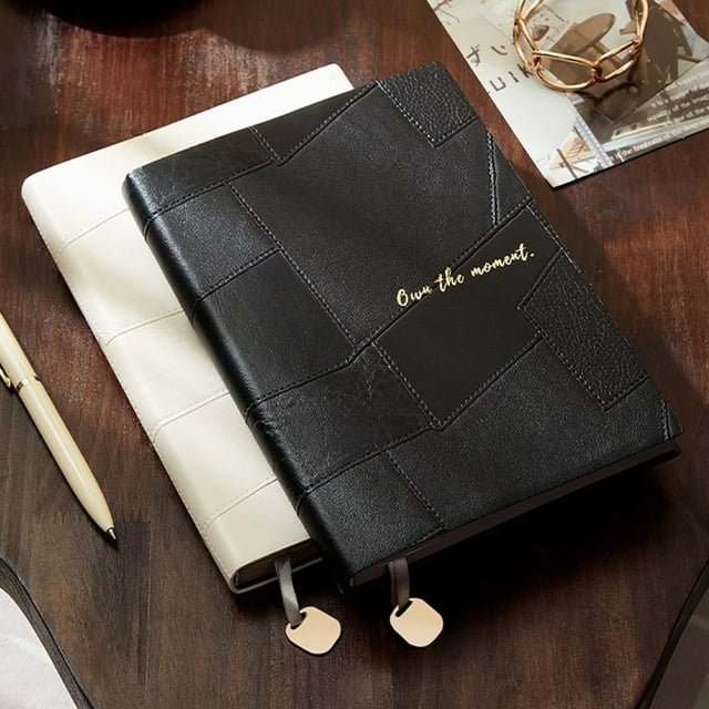Musbetu Faux Leather Cover Notebook Smooth Writing Office Notebook Waterproof Writing Diary Personal Use Notepad