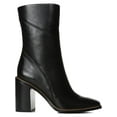 thumbnail image 2 of Franco Sarto Womens Stevie Leather Square Toe Mid-Calf Boots, 2 of 3