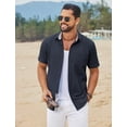 thumbnail image 2 of COOFANDY Men Linen Shirt Lightweight Beach Shirt Button Up Shirts for Men Summer Beach Outfit, 2 of 6