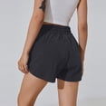 thumbnail image 4 of Stichou Women's Shorts High Waist Athletic Quick Dry Sporty Workout Running Shorts for Women with Zipper Pocket Black XL, 4 of 5