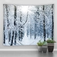 thumbnail image 4 of Tapiz con estampado de muñeco de nieve y alce con paisaje de nieve de invierno para decoración de pared del hogar, sala de estar y dormitorio, 4 of 5