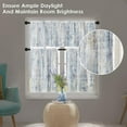 thumbnail image 6 of Blue Kitchen Window Curtains Valance and Tier Set 36 Inch, Abstract Painting Vintage Rod Pocket Short Tier Curtain for Bathroom, Modern Small Cafe Drapes for Kitchen Decor, 6 of 6