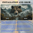 thumbnail image 3 of 1 Pcs 2D Flat License Plate Covers & Frames, Giant Bear and Castle For Decorative Front, Waterproof For Decoration Aluminum License Plate Covers & Frames Cover For Men Women, 12" X 6", 3 of 7
