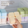 thumbnail image 5 of Dailihome 4 Pack Silicone Ice Cube Trays with Lids, Reusable Small Ice Molds with Storage Base for Freezer, Easy Release Stackable Maker Kit for Home Party, 4.33x2.17 in, 5 of 6
