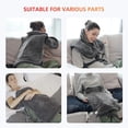 thumbnail image 4 of Almohadilla térmica grande y cómoda para aliviar el dolor de espalda, almohadilla térmica eléctrica para cuello y hombros, correas ajustables, franela suave, 3 niveles de calor y 90 minutos automáticos Kuyhfg Bienvenido a Kuyhfg, 4 of 5