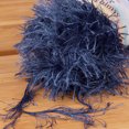 thumbnail image 3 of JubileeYarn Feather Whimsy Eyelash Yarn - 50g/Skein Fine Polyester Faux Fur - Midnight Blue - 6 Skeins, 3 of 6