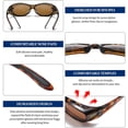 thumbnail image 4 of Unisex Wraparound  Glasses Polarized Wear Over Sunglasses 8953, 4 of 5